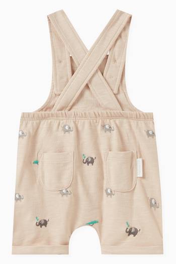 hover state of Elephant Broderie Overalls in Unbrushed-fleece