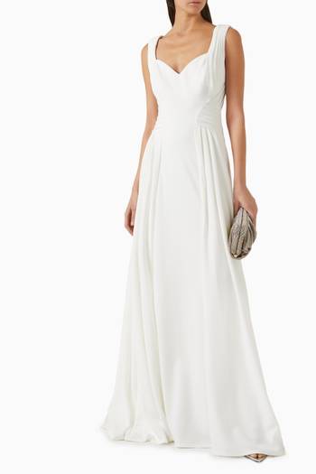 hover state of Callaway Draped Gown in Crepe