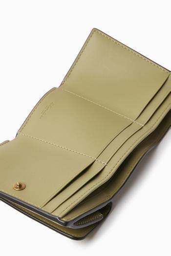 hover state of Mini Tri-fold Wallet in Pebbled Leather