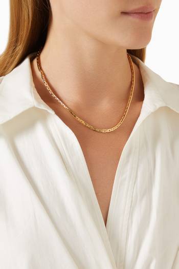 hover state of The Chloe Chain Necklace in Gold-plated Brass