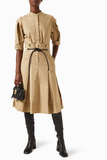 hover state of Origami Shirt Dress in Stretch Cotton