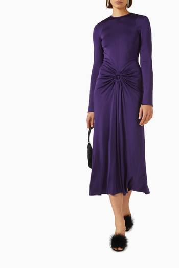 hover state of Gathered Midi Dress in Jersey