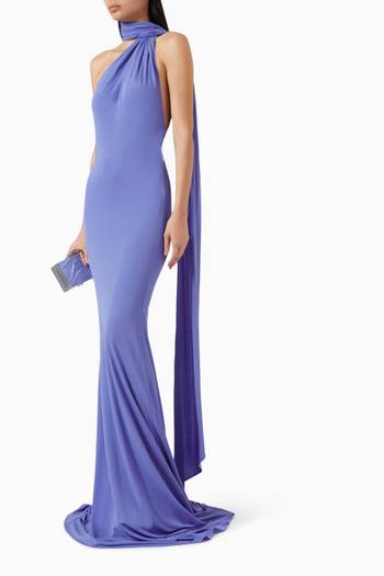 hover state of Scarf Wrap Gown in Viscose-jersey