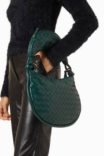 hover state of Medium Gemelli Shoulder Bag in Intrecciato Leather