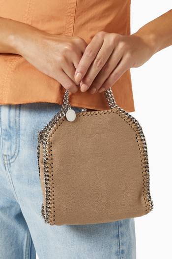 hover state of Mini Falabella Tote Bag in Shaggy Deer