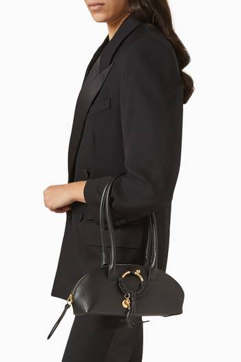 hover state of Joan Shoulder Bag in Grained Leather