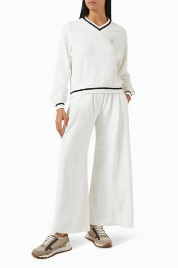 hover state of Moneli Pleated Wide-leg Pants in Cotton