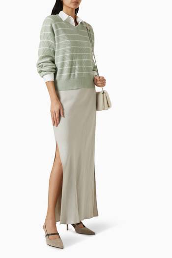 hover state of Fluid Bias-cut Maxi Skirt in Viscose-linen