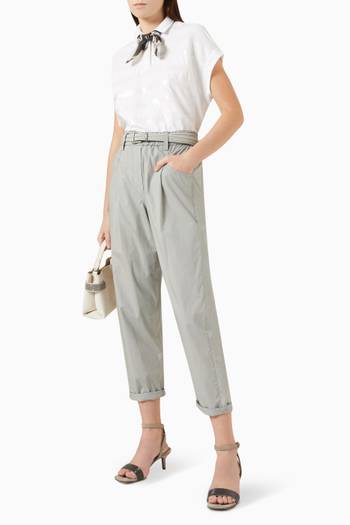hover state of Straight-leg Pants in Cotton Poplin