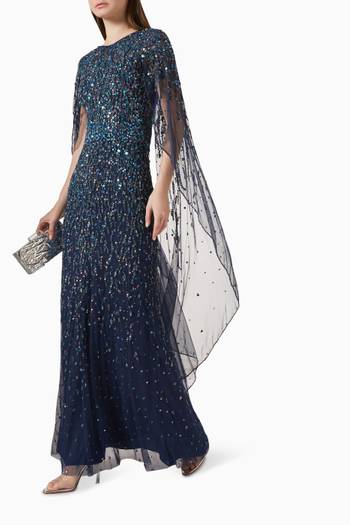 hover state of Delphine Embellished Gown in Polyester