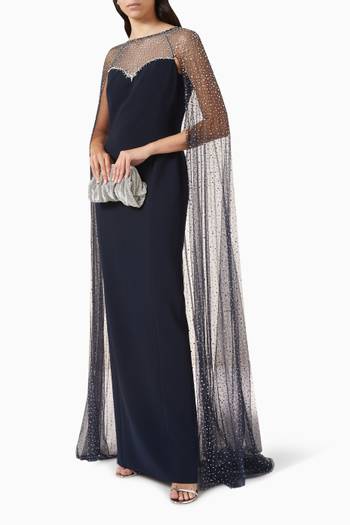 hover state of Cordelia Crystal-embellished Gown