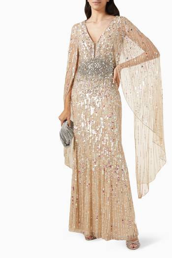 hover state of Honey Pie Sequin-embellished Gown in Tulle