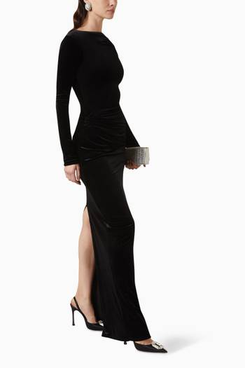 hover state of Nubria Knot Gown in Velvet