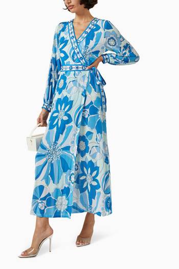 hover state of Annora Wrap Dress in Jersey