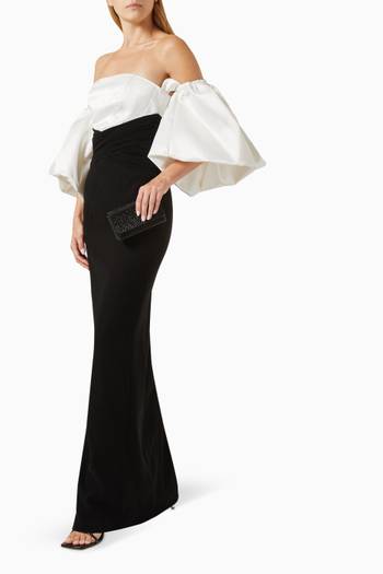 hover state of Lily Off-shoulder Maxi Dress