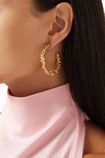 hover state of Joanna Laura Constantine Multi Wave Earrings in 18kt Gold-plated Brass