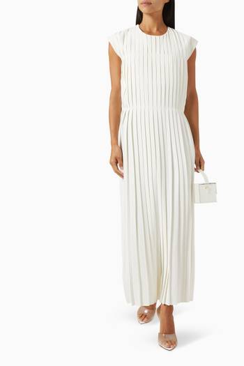 hover state of Front Pleated Maxi Dress