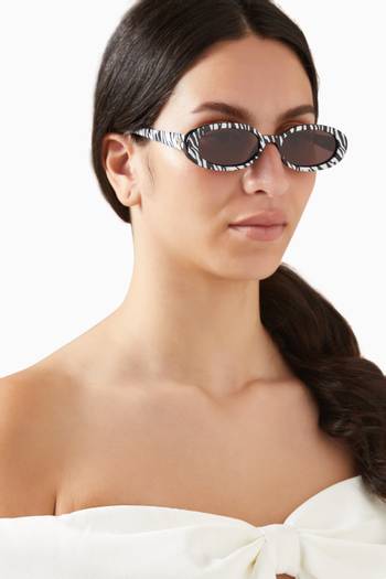 hover state of Outta Love Oval Sunglasses