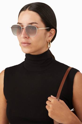 hover state of Metaphor Round Sunglasses