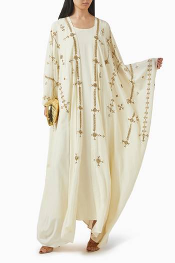 hover state of Embroidered Kaftan & Dress Set