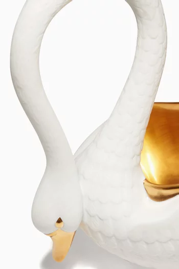White Large Swan Bowl