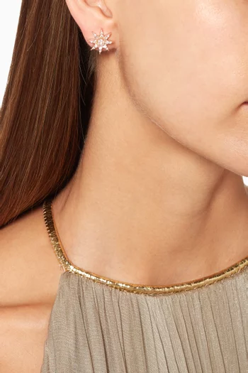 Rose-Gold & Venus Star Diamond Earrings