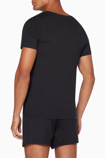 Black Cotton Superior Short-Sleeve T-Shirt