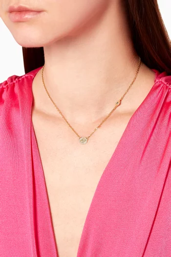 Happiness Gold & Diamond Calligraphy Necklace  