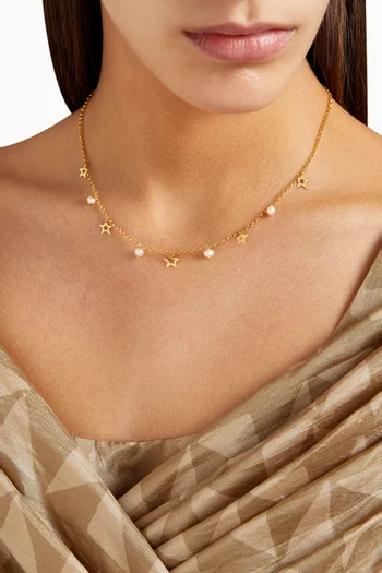 Najma Charm Necklace in 18kt Gold     