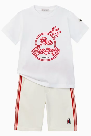 Fire Surfing Graphic Cotton T-shirt 