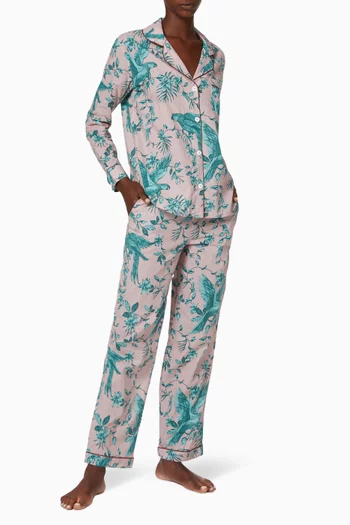 Bromley Parrot Long Cotton Pyjama Set    