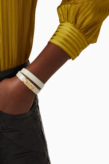 Opyum Double Wrap Bracelet in Leather     