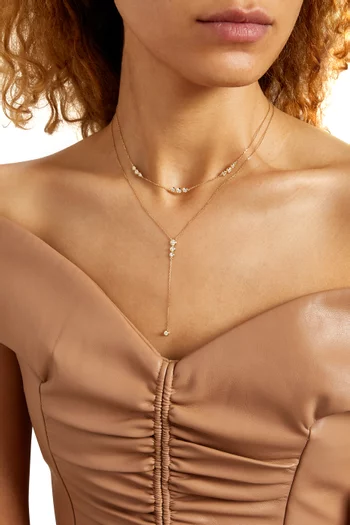 Drop Necklace with Diamonds in 18kt Yellow Gold      
