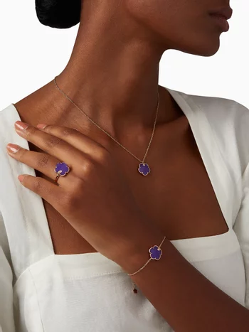 Petit Joli Diamond Ring with Violet Quartz in 18kt Rose Gold          