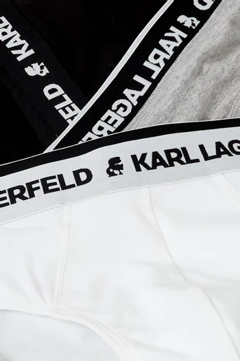 Karl Lagerfeld Logo Brief in Jersey, Set of 3  