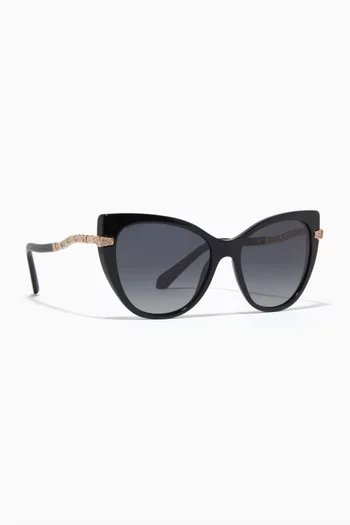 Serpenti Viper Cat-eye Sunglasses in Acetate  