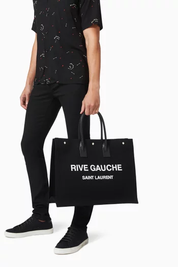 Large Rive Gauche Tote Bag in Canvas & Leather   