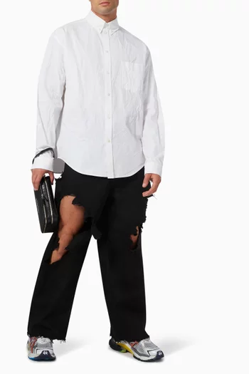 Large Fit Shirt in Cotton Poplin 
