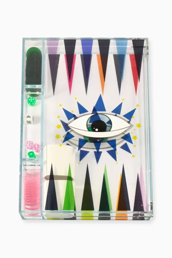 Rainbow Evil Eye Backgammon Board     
