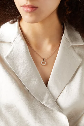 BVLGARI BVLGARI Diamond Necklace in 18kt Rose Gold     