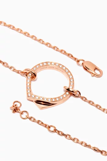 Antifer Chain Bracelet with Diamonds in 18kt Rose Gold       