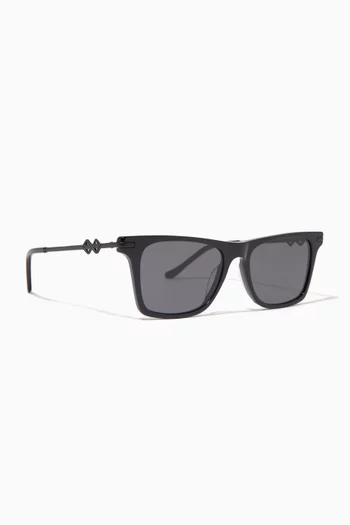 Harper 2.0 D Frame Sunglasses in Metal & Acetate