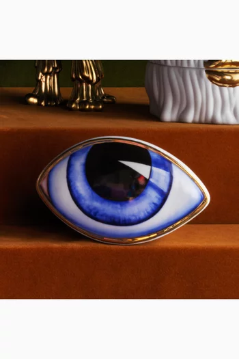 Lito Eye Paperweight in 24kt Gold & Porcelain