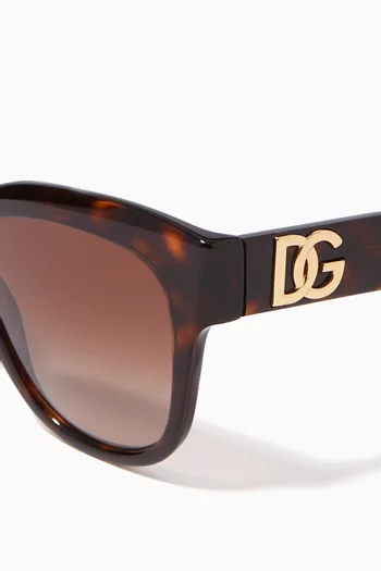 DG Crossed Sunglasses in Acetate  