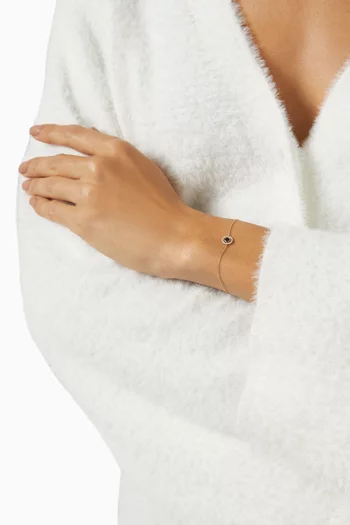 Mini Icon Aura Sapphire Pendant Bracelet in 14kt Gold Vermeil