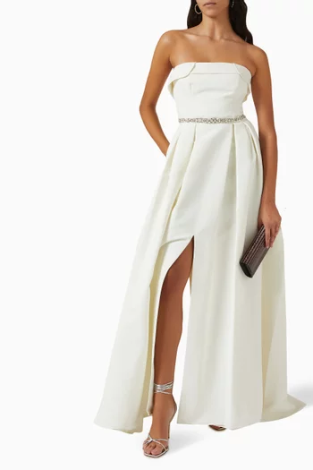 Brielle Embellished Waistband Gown 
