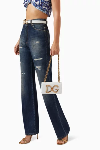 DG Girl Shoulder Bag In Calfskin Leather