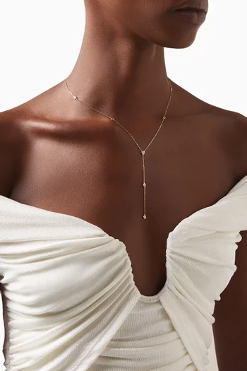 Diamond Lariat Necklace in 18kt Gold