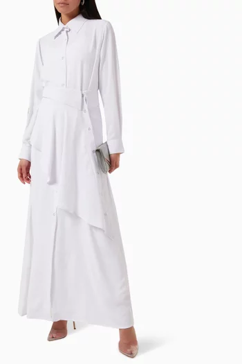 Belted Abaya in Crepe