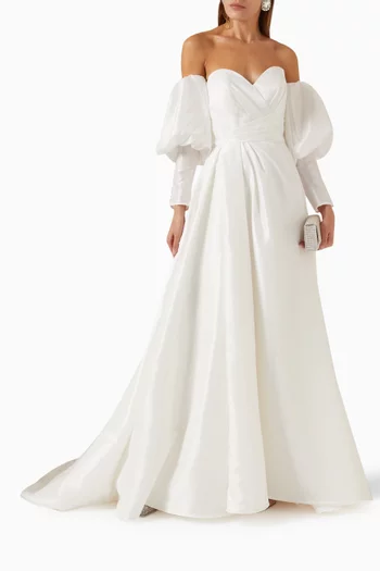 Sonia A-line Wedding Gown in Taffeta